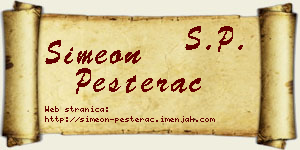 Simeon Pešterac vizit kartica